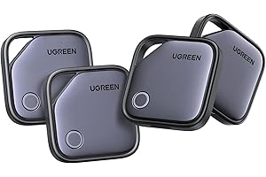 UGREEN FineTrack G 4er Pack mit USB C Aufladung, Bluetooth Tracker kompatibel mit Google Find Hub (nur Android), Schlüsselfinder für Gepäck/Koffer, Smarttag kompatibel mit Pixel 10/Galaxy S25 usw.