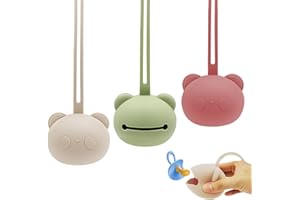 Katyjun 3 Stück Schnullerbox für Unterwegs, Schnuller Aufbewahrung Box Silikon