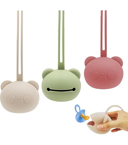 Schnullerbox Silikon Panda Design  Staubdichte Tragbare Aufbewahrung Fr  Schnuller, Hygienisch & Leicht Zu Reinigen