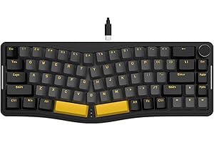 ATTACK SHARK AKS068 Alice 60% mechaniczna klawiatura gamingowa, przewodowa USB-C Apex Pro Mini RGB Keyboard, Gasket Mount, pokrętło obrotowe, programowalna VIA, przełącznik dotykowy, PC/MAC/QWERTY