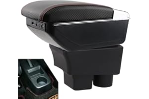 YJYWZH Armrest Compatible with Skoda Fabia 2008-2014 Armrest Car Consoles Arm Rest Storage Box with Cup Holder Interior