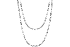 PROSTEEL Uomo Collana Catena Scatola Piatta Grande Robusta Sottile, Larghezza 4 mm 6 mm, Acciaio inossidabile/Placcato Oro 18K, Stile Hip Hop Punk, Argento Nero Oro, Regalo Perfettto (con Confezione)