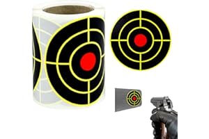 BEAHING Pegatizas de Objetivos, Tectores de Tiro Pegatizaciones 200 PPCS Self Adhesive Dires de 3 Pulgadas Shooting Targets Labelas de Puntos de Papel, Objetivos reactivos para Disparar