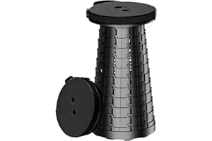 reakoo Sgabello Pieghevole Portatile, sgabello telescopico portatile aggiornato, regolabile in altezza, sgabello pieghevole da campeggio, leggero per campeggio, pesca, escursionismo, viaggi