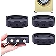Azonee 4 Pcs Anti Vibration Pads for Washing Machine, Universal Shock Absorbing Washer Pads for Washer Tumble Dryer, Non Slip Rubber Feet Pads Vibration Damper for Washer, Fridges, Sofa, Subwoofers