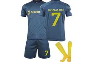 AiRoyal Fussball Trikot Kinder Set, Nr.7 Fußball Trikot Heim/Auswärtstrikot Football Fußballtrikot Kinder Shorts und Socken Fussball Set für Junge Herren Anzug