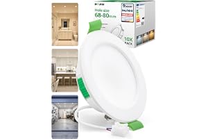Bojim LED Recessed Spotlights IP44 Waterproof Bathroom Hole 68 mm 78 mm 5 W 400 lm Extra Flat Recessed Spotlights Warm