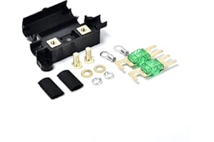 TopHomer Porte-Fusible 12V 30A avec 2 Fusibles à Lame - Anti-Éclaboussures pour Voiture, Camion, Bateau