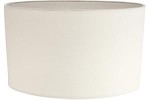 Contemporary and Stylish Soft Cream Linen Fabric Oval Lamp Shade for Wall Ceiling or Table - 30cm Length 60w Maximum Suitable for The Home or Commercial Usage by Happy Homewares