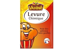 Vahiné Levure Chimique Pour des Gâteaux Bien Gonflés par 5 Sachets de 11g (lot de 5 soit 25 sachets)