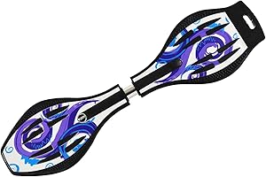 MAXOfit Makrofit Pro XL 14032 Ben Waveboard 88 x 23 x 30 cm Charge Max 95 kg, Sac et Roues Fluo Inclus