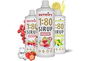 NUTRIFY Vital Fitness Drink 1:80 syrop 3 x 1 l zestaw ekonomiczny – koncentrat do napojów z witaminami i L-karnityną bez cukru – daje 240 litrów napoju sportowego niskokalorycznego, zestaw syropów 2