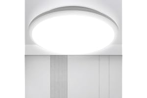 Milpoel 25W LED Ceiling Lights, Ø 30cm White Light Flush Ceiling Light Round Ultra Thin for Bedroom, Bathroom, Living Room, Kitchen, Office 2750LM