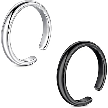 D.Bella Verstelbare Teen Ringen Voor Vrouwen Zomer Strand Hypoallergene Open Teen Ring Vinger Staart Ring Set Voet Sieraden, Metaal, Diamant