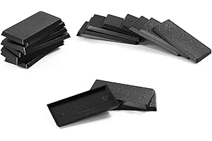 Evemodel Base rectangular de plástico para figuras o miniaturas para decoración de mesa de juegos de guerra (20 unidades de 25 x 50 mm)