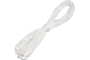 THE BEAD SHOP 2mm Braided Polypropylene Rope - Lightweight, UV-Resistant Multifilament Cord - Soft, Strong & Weatherproof - Floats on Water - Ideal for Crafts, Gardening, Pet Leads - White 10m