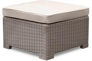 Allibert Otomana de Exterior Capuchino Asiento Silla Banco Reposapiés Taburete