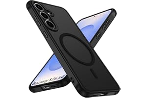 ivoler Matt Schwarz Magnetisch Hülle für Samsung Galaxy S25, [Kompatibel mit MagSafe] [Militärnorm Sturzschutz] Stoßfest Kratzfest Rückseite Schutzhülle Dünn Flüssig Silikon Handyhülle Case