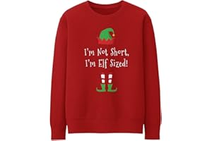 FUNKYSHIRT Christmas Jumpers - I'm Not Short I'm Elf Sized Christmas Jumper - Funny Christmas Jumper
