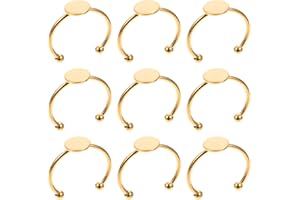 Artibetter Basi Per Anelli in Acciaio Inossidabile 2.3X0.9X0.4 Pollici Vassoio Per Anello Fai Da Te Personalizzabile Per Creazioni Uniche E Regali