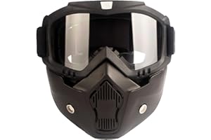 AUDIO FREQUENCY% Lunettes de Moto Amovibles Masque Masque de Motocross pour Motos avec Lunettes Lunettes de Moto de Plein Air Détachables Lunettes de VTT de Motocross avec Lunettes Amovibles pour Hommes et Femmes