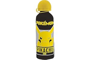 SRV HUB Pokem0n Gourde de sport en aluminium léger pour enfants | 0,5 l | Noir