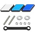 OXILAM Tri-Color Grille Badge Emblem Decoration Accessories Car Truck Label Fit for Tacoma 4Runner Tundra Sequoia Rav4 Highlander (White, Blue, Dark Blue)