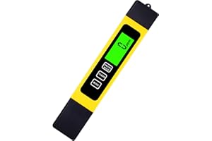 HOFUN Testeur de dureté de l'eau numérique TDS - Compteur de température et de conductivité 3 en 1 - 0-9 999 ppm - Testeur d'eau numérique pour l'eau potable - Compteur ppm pour aquarium hydroponique