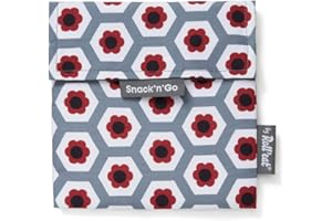 Roll'eat ® | Porta Sandwich Reutilizable, Bolsa Ecológica sin BPA, Porta Bocadillo de Color Born - Snack'n'Go Tiles