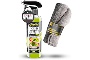‎SHINYCHIEFS ShinyChiefs INSEKTENENTFERNER Set - Auto Insektenreiniger mit extremer Reinigungskraft und gutem Kriechvermögen - Insektenlöser für Scheiben und weitere Oberflächen, mit Mikrofasertuch, 500ml