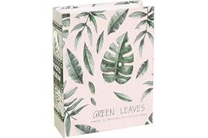 Jinshen Album Photo 200 Pochettes avec Feuilles Vertes 12,7 cm Compatible avec Appareil Photo instantané Fujifilm Instax Wide 300 210