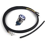 Switian PC Power Reset Switch Computer Power Button Cable LED Cable Wire Kit Assemble for Computer(Blue/16mm/60cm)