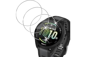 Holilo 3 Pièces Protection Écran Verre Trempé pour Garmin Forerunner 165, 9H Dureté Anti-Rayures 3D Couverture Complète HD sans Bulles Protecteur d'écran en