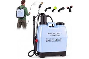 Mobiclinic®, Ryggsäckspruta, 16 L, Trädgårdsskötsel, Pumptryck, 4 justerbara munstycken, Lättvikt 2 kg, Spruta, Bevattning, S