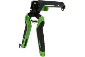 SALKI Grapadora Cercas FSK20C (con Cargador) - Grapadora para Vallas y Mallas con Cortador de Alambre Incorporado de hasta 3mm de Espesor, Compatible con Grapas Anilladas Ω20 y HR22