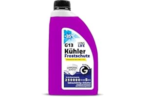 ‎GAMIX Gamix Hochwertige Autochemikalien | Kühlerfrostschutz G13 | Kühlflüssigkeit 5 Jahre bis -35°C | Gebrauchsfertig Kühlmittel Auto | 1L (1L)