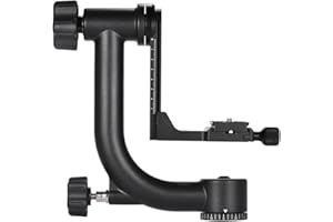 Andoer Panorámica Gimbal Trípode Cabeza Uso para Arca-Estándar Suizo Aleación de Aluminio de la Placa del Lanzamiento Rápido, Ayuda 30lbs/13.6 Kilogramo para Canon Nikon Sony DSLR Cámara Videocámara
