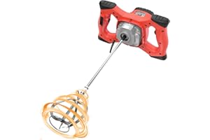 IMAYCC Malaxeur Mortier Colle 2100 W, Malaxeur Beton 220V, Professionnel Melangeur Beton Avec 6 Vitesses, Betonniere Électrique Pour Mélanger Aliments, Plâtre, Peinture, Ciment, Mortier, Etc