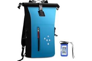 SCHITEC 25L Sac à Dos Imperméable de Sac/Sacs Etanches pour Activités de Plein Air et Sports Aquatiques Camping Nautique Kayak Pêche avec Une Pochette étanche de Téléphone