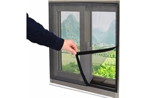 MOUSKE 90x110cm,Insektenschutz Fliegengitter für Fenster, Bausatz
