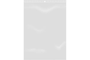 EXTIFF 100 bolsas con cierre de cremallera transparente y plástico apto para alimentos 18x25 cm