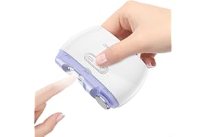 TOHOYARD Elektrischer automatischer Nagelknipser, tragbare Nagelfeile, kein Lärm, Nagelreste, Nagelabdecken, Schleifen und Polieren, 2-in-1, einfache Bedienung, LED-Licht, Nagelschneider, Schneider für Kinder