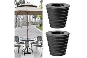 Skystuff 2Pcs Umbrella Cone Wedge Plug for Patio Table Hole Opening 1.5Inch or Base 1.9 to 2.7 inch (Black)