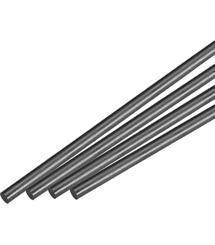 Ohamtes 8Pcs Carbon Fiber Tubes - OD 3.5mm, ID 2.5mm, 200mm Length, Hollow Frosted Rods For DIY, RC Models, Kites
