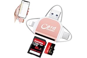 LYPPUL Multi-Port 4 in1 Universal SD TF Card Reader, USB 3.0 External Memory Card Readers, SD/Micro SD Card Reader for Android Computer Phone, Micro SD Card Camera Memory Card Reader…