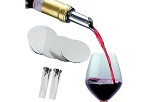 ANRBB 60 Pezzi Salvagoccia Vino, Versatori Antigoccia Riutilizzabili per Bottiglie di Vino, Feste, Matrimoni, Compleanni, Accessori per Sommelier e Degustazione, Adatti a Olio d'Oliva (75mm)