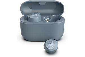 JLab Go Air Pop+ Auriculares Inalámbricos Bluetooth, Wireless Earbuds 35+ Horas Rendimiento con Caja de Carga - Audífonos Bluetooth Inalámbricos con Micrófono, Multipunto BT, App, Pizarra