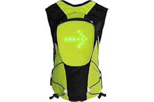 LEDWARNING Sac à Dos 5L à 48 LEDs Clignotant réfléchissant avec Signalisation de Direction pour Vélo et Trottinette. Télécommande et USB Rechargeable. Vendeur français et stock en France