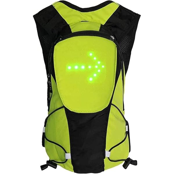 LAOYE Gilet Clignotant Vélo Gilet Signalisation Velo Gilet LED Velo Réfléchissant 4 Mode Sac à Dos de Velo Gilet LED Clignotant avec USB Rechargeable Télécommande Veste Sécurité pour Cyclisme