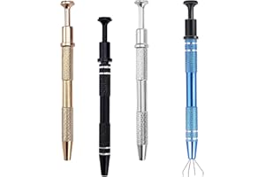 RTBRCG 4 Stück Piercing Zange für Kugeln, Piercing Zange, Piercing Kugel Zange, 12cm Schmuck Pick Up Werkzeug Mit 4 Klauen Kleinteile-Greifer Schmuck Perlen für Schmuck Uhren Brillen